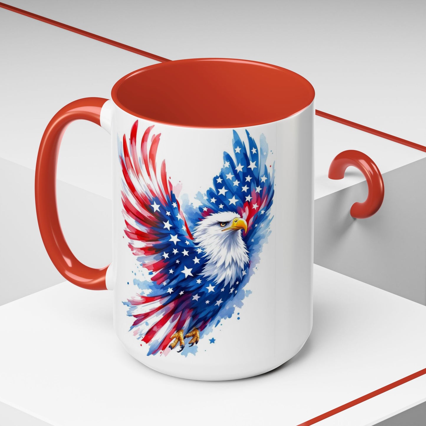 Patriotic Eagle Coffee Mug, Large 15oz