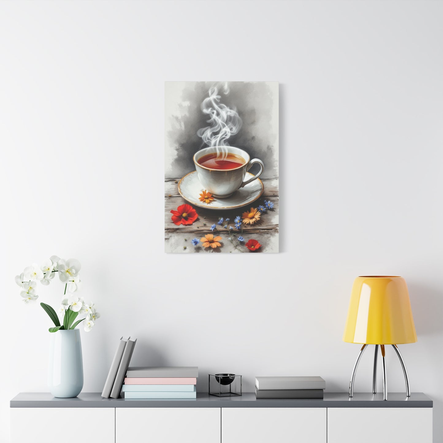 Cozy Tea Time Canvas Wall Art Print, 20” X 30”