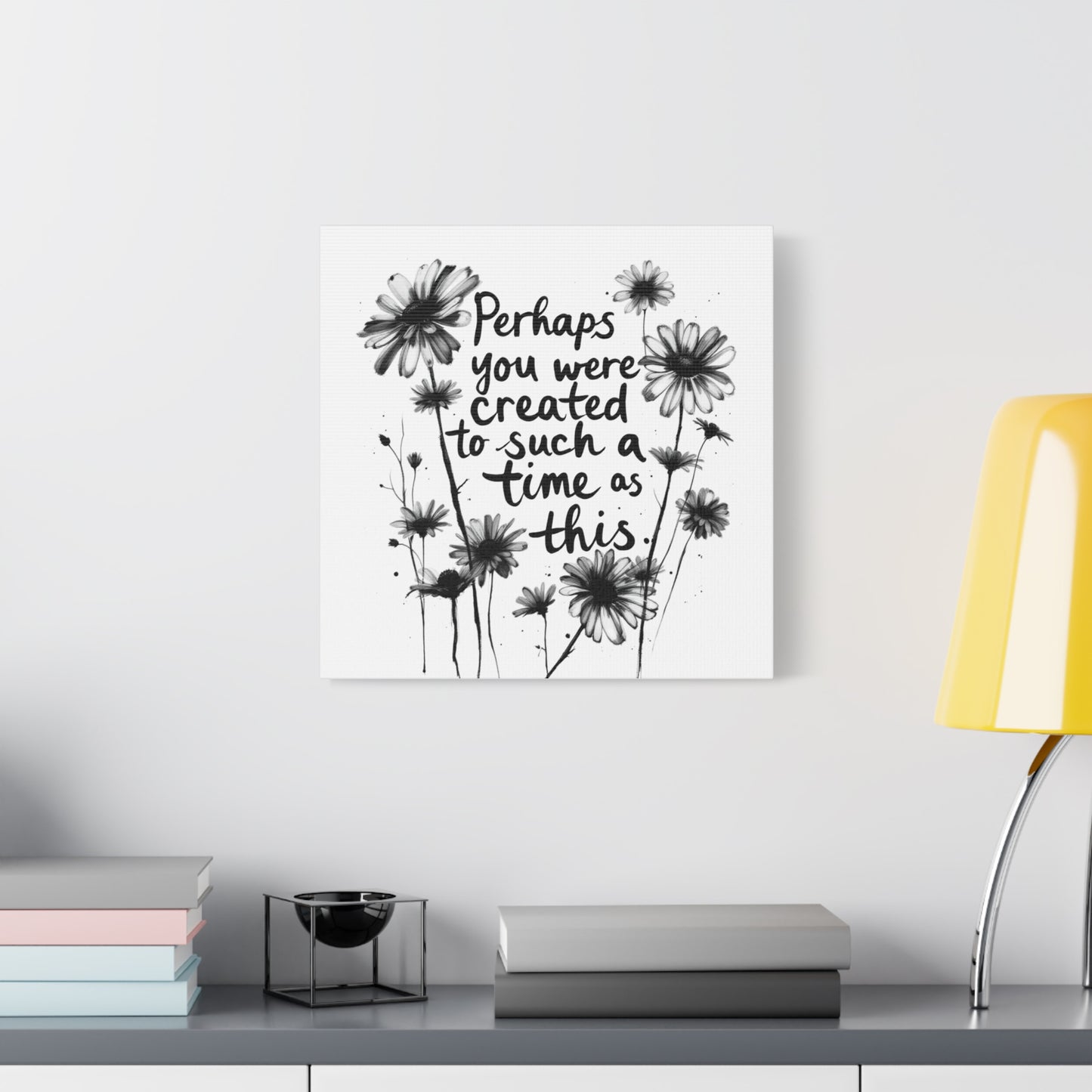 Inspirational Flower Canvas Wall Art Print, 16” X 16”