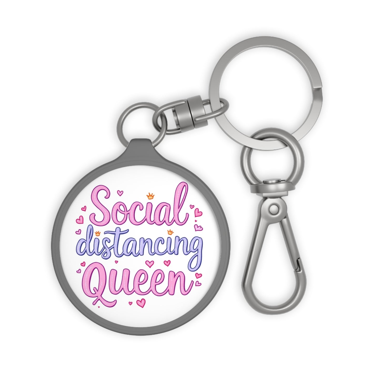 Social Distancing Queen Keyring Tag