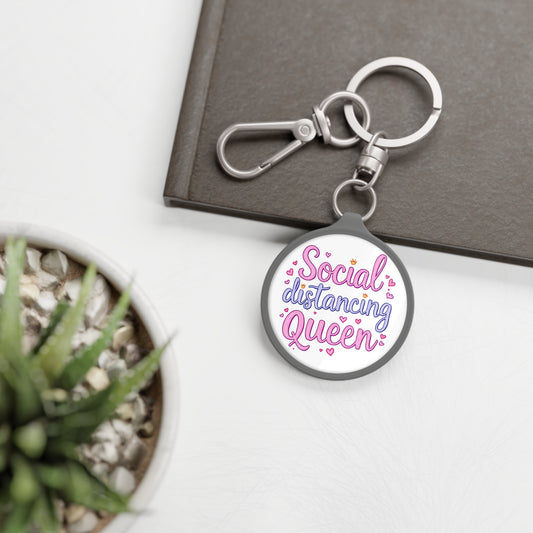 Social Distancing Queen Keyring Tag