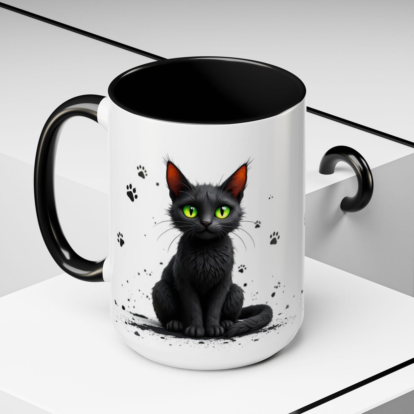 Black Cat Coffee Mug, Large 15oz