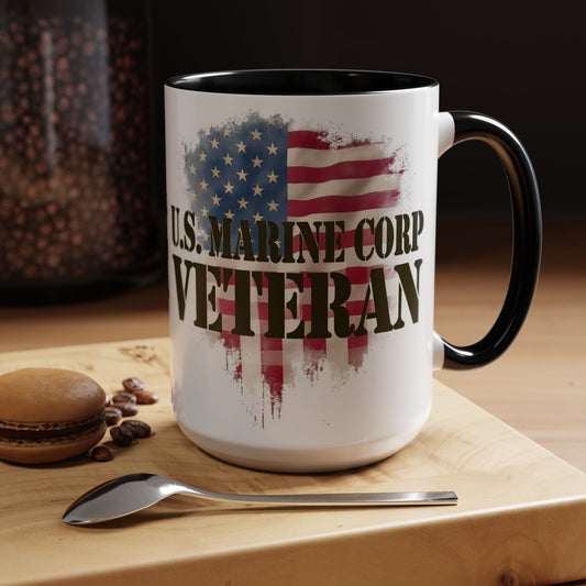 U.S. Marine Corp Veteran Coffee Mug, Large 15oz