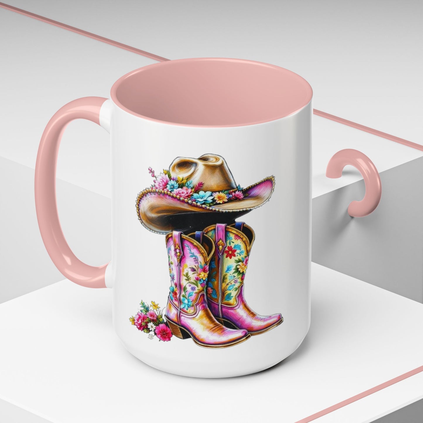 Western Charm Floral Coffee Mug, Large 15oz