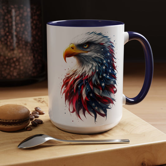 Patriotic Eagle Coffee Mug, Large 15oz