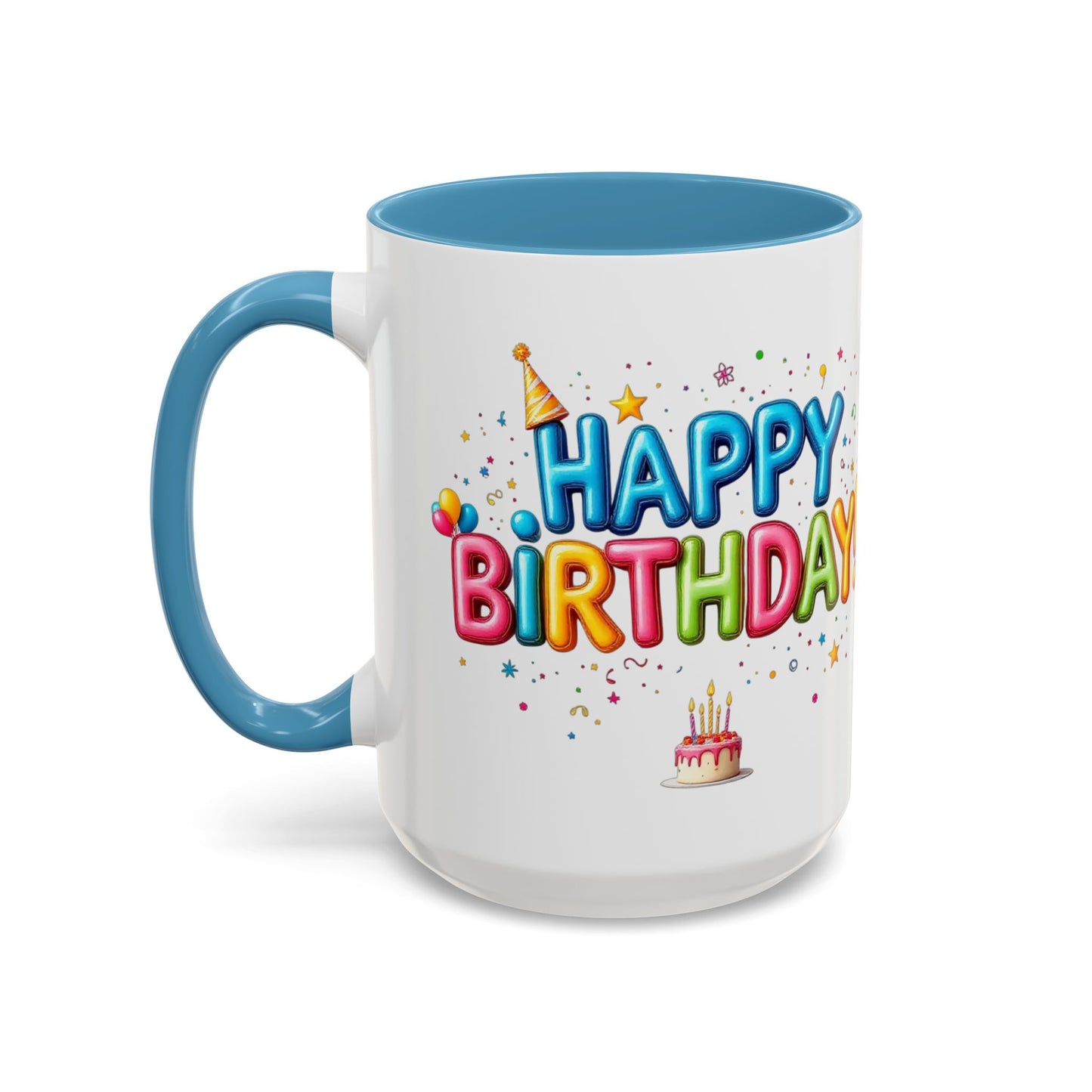 Happy Birthday Coffee Mug, 2 color choices available, Large 15oz