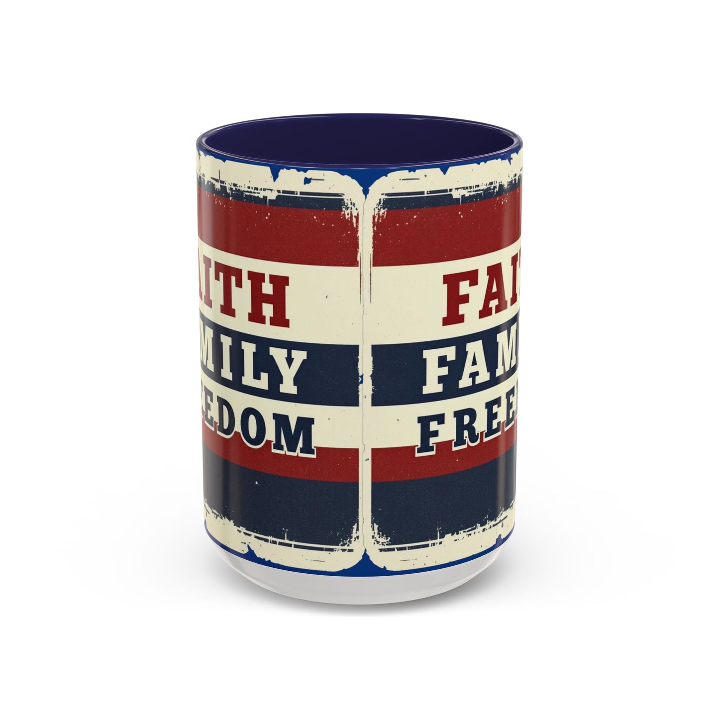 Faith Family Freedom Patriotic Coffee Mug, Large 15oz