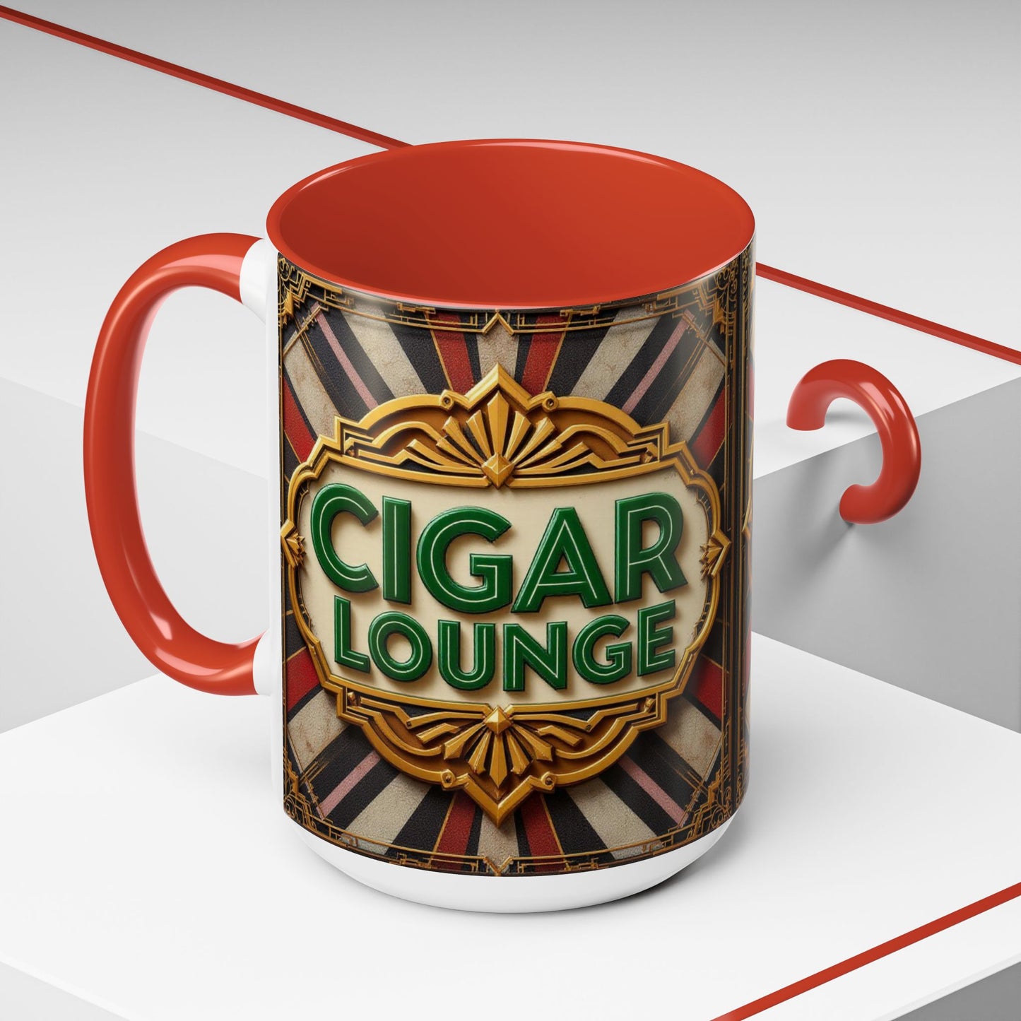 Cigar Lounge Coffee Mug, Large 15oz