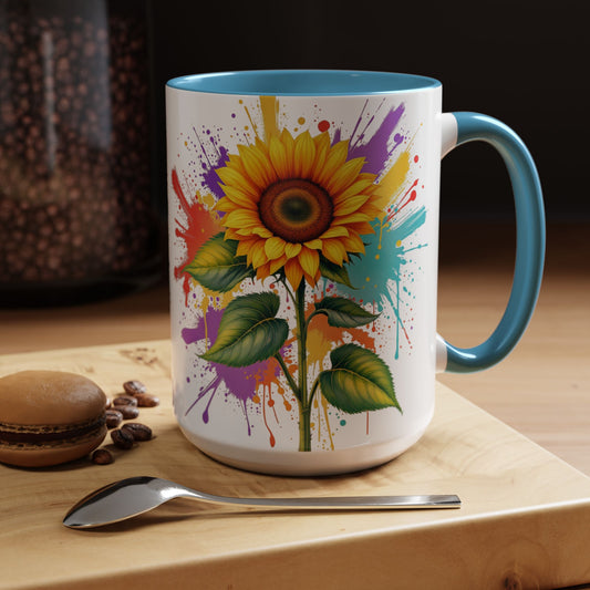 Vibrant Sunflower Coffee Mug, Large 15oz