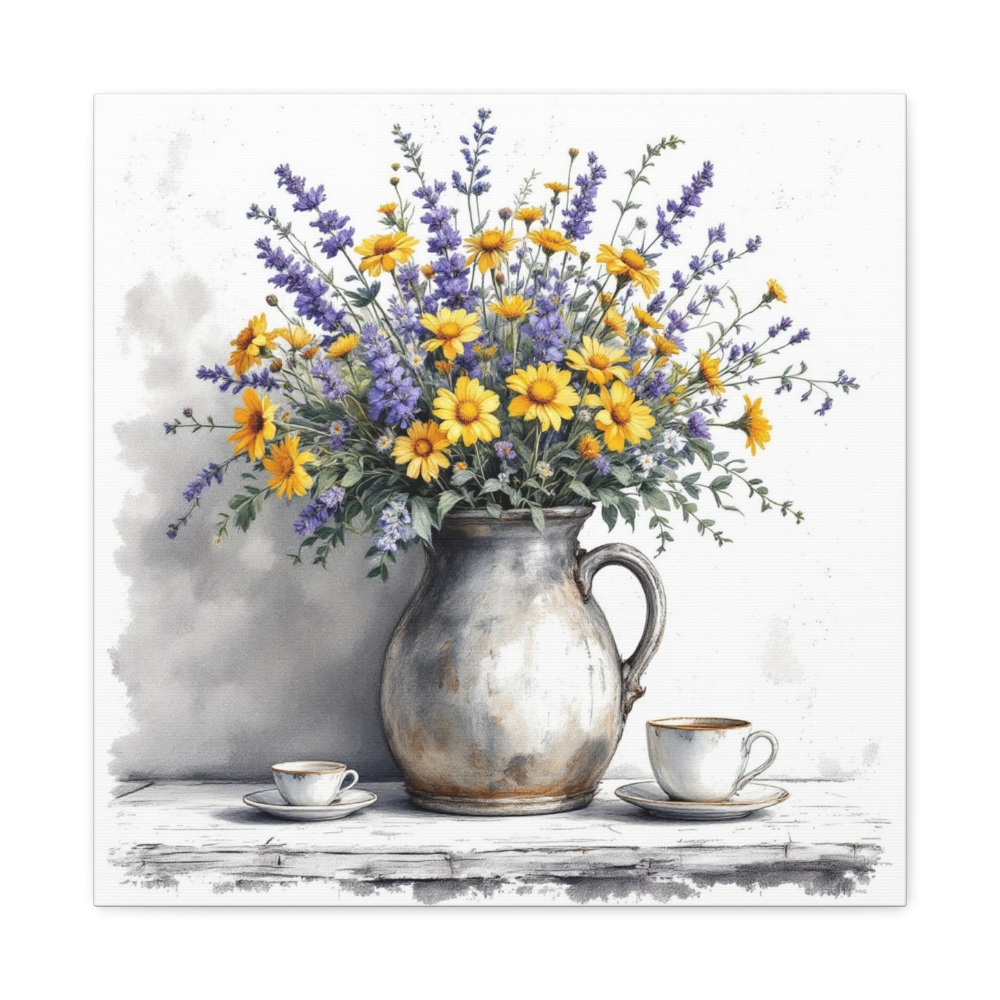 Floral Canvas Wall Art Print, 20” X 20”