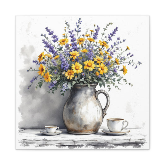 Floral Canvas Wall Art Print, 20” X 20”