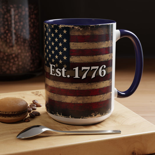 USA EST. 1776, American Pride Mug, Large 15oz