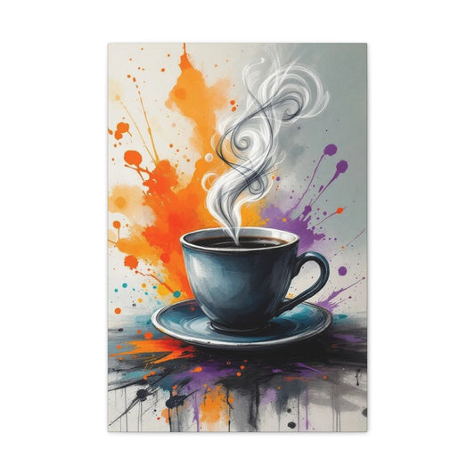 Vibrant Coffee Canvas Wall Art Print, 20" X 30"