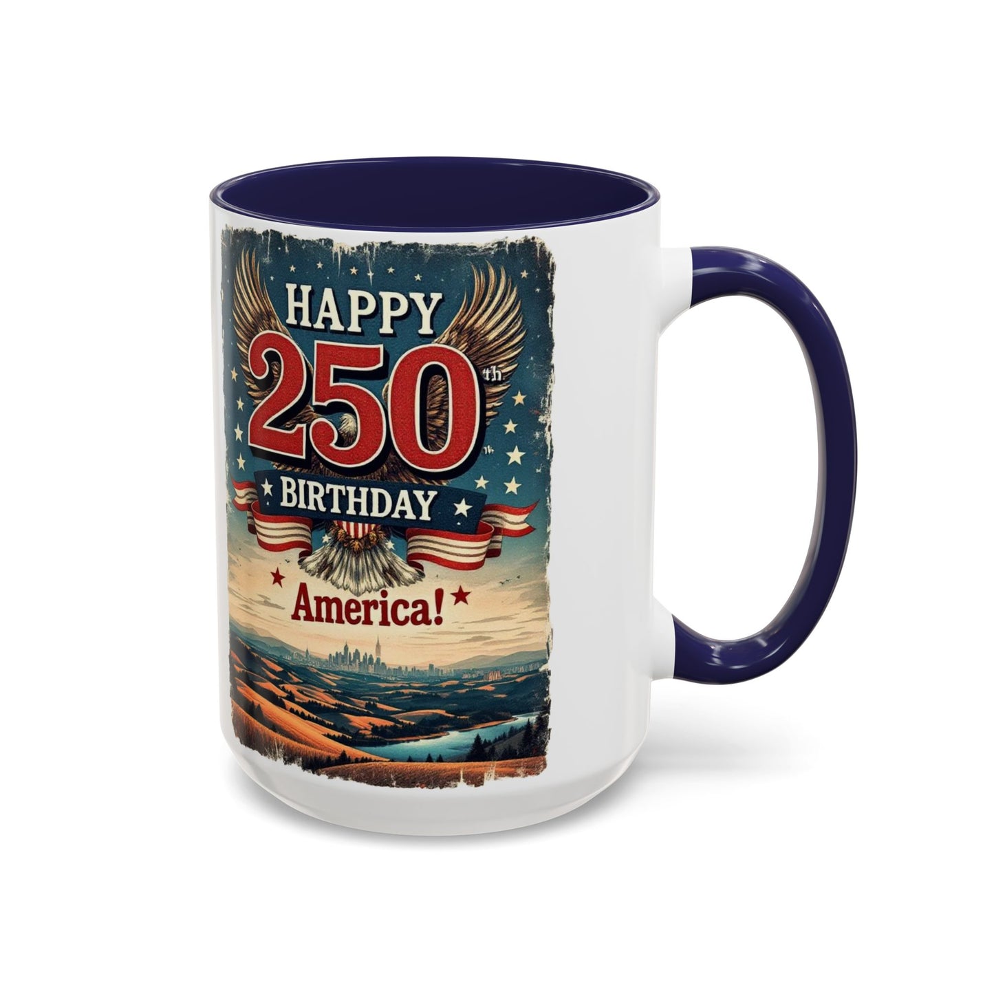 250th Birthday America Coffee Mug, Large 15oz