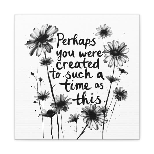 Inspirational Flower Canvas Wall Art Print, 16” X 16”