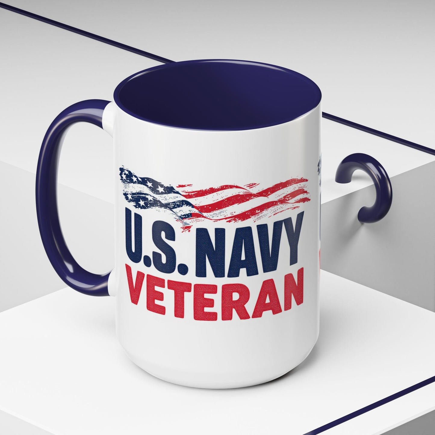 U.S. Navy Veteran Coffee Mug, Large 15oz