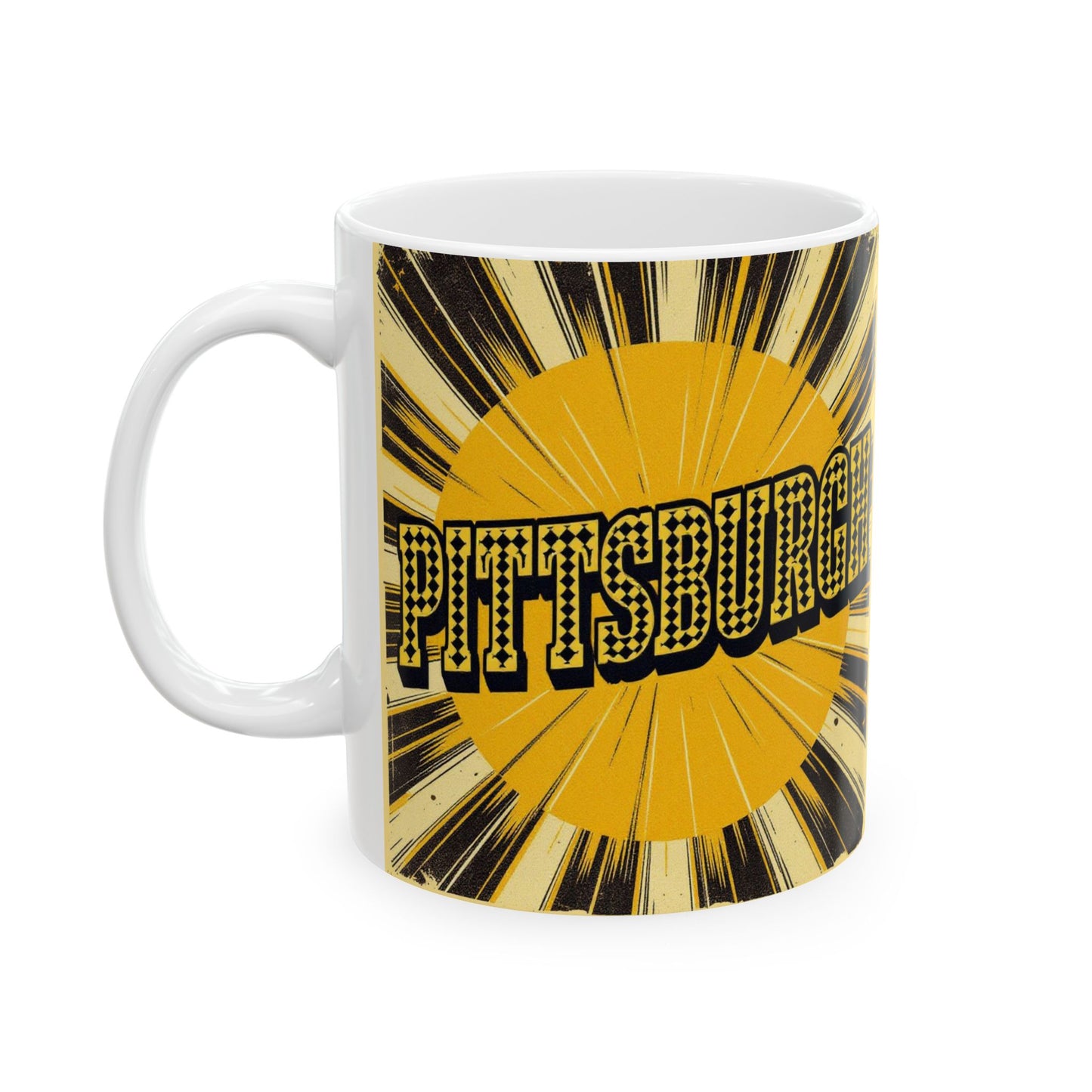 Retro Style Pittsburgh Coffee Mug