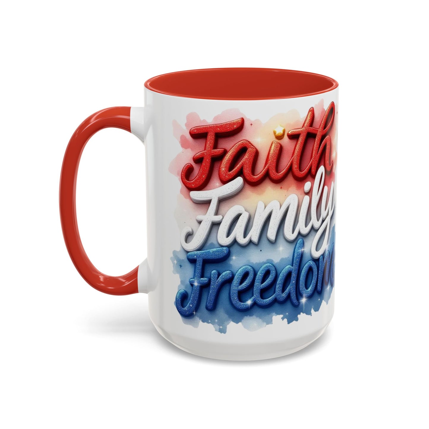 Faith Family Freedom Coffee Mug, Large 15oz