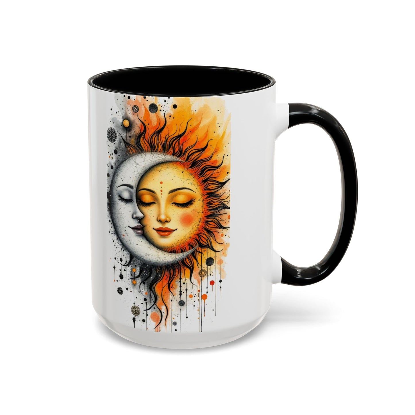 Celestial Sun and Moon Coffee Mug, Large 15oz