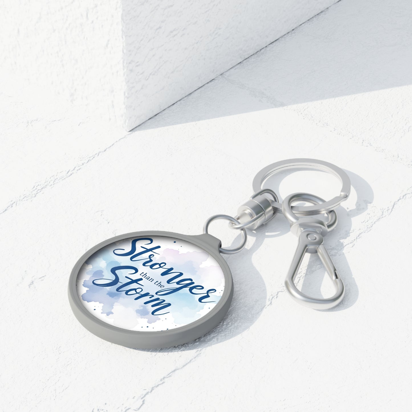 Stronger than the Storm Keyring Tag