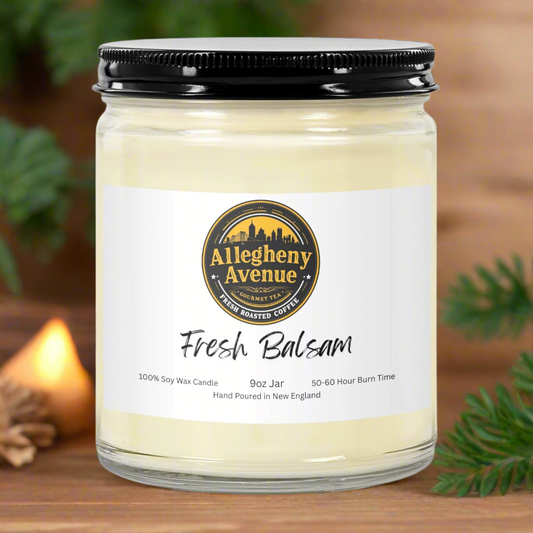 Fresh Balsam 9oz Hand Poured Jar Candle - Allegheny Avenue
