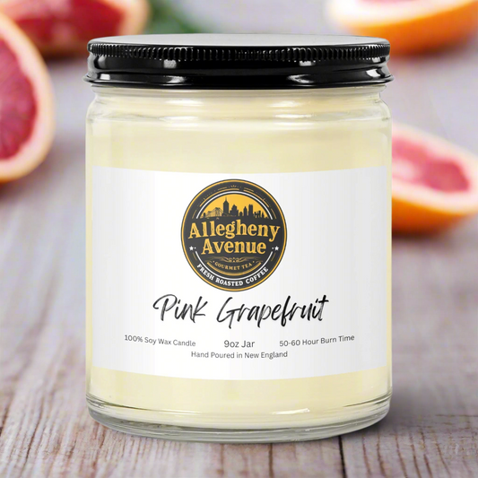 Pink Grapefruit 9oz Hand Poured Jar Candle - Allegheny Avenue