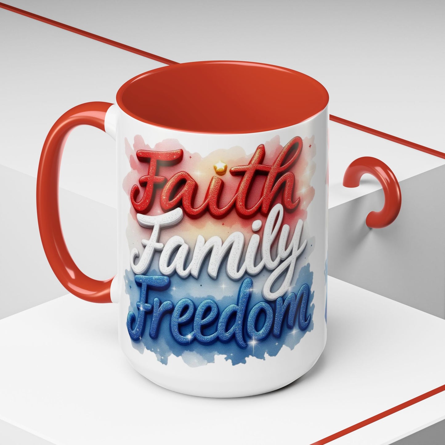 Faith Family Freedom Coffee Mug, Large 15oz
