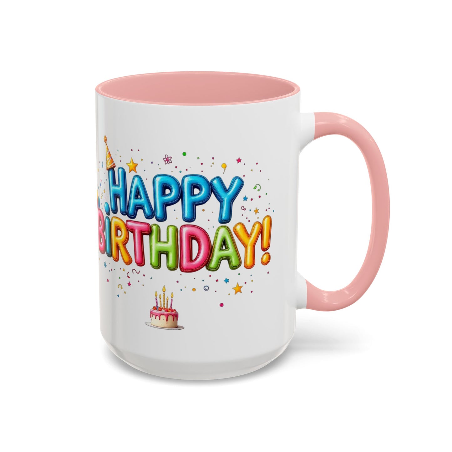 Happy Birthday Coffee Mug, 2 color choices available, Large 15oz
