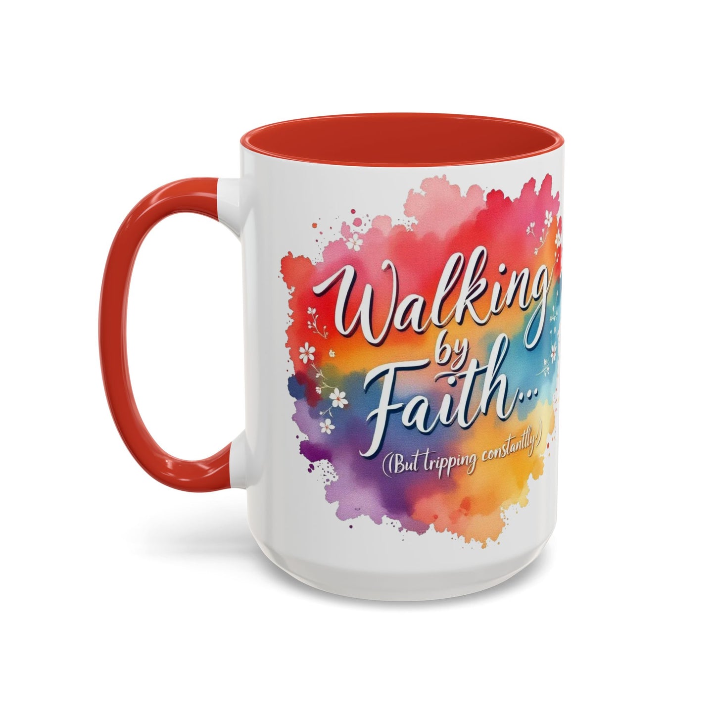 Walking by Faith Coffee Mug, Large 15oz