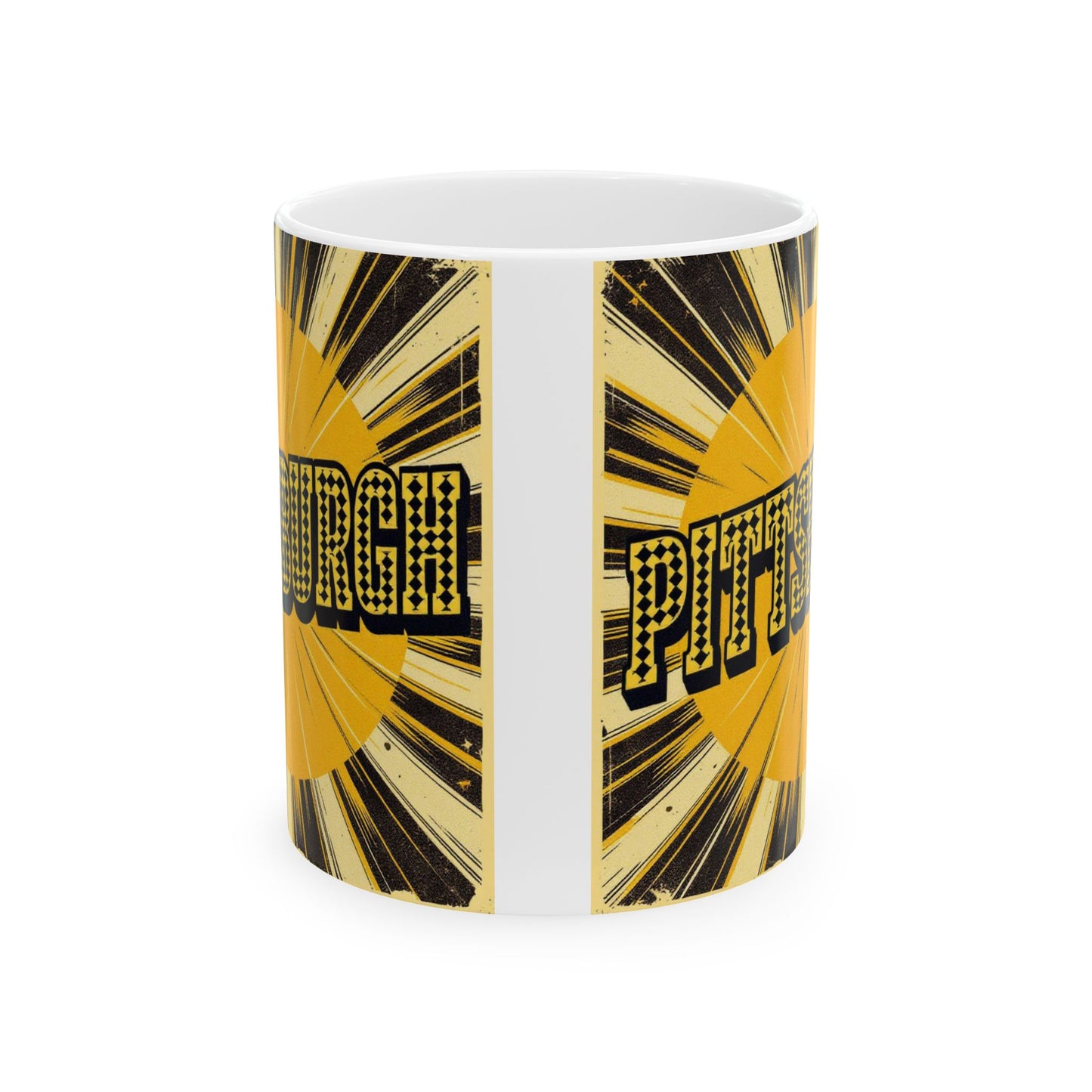 Retro Style Pittsburgh Coffee Mug