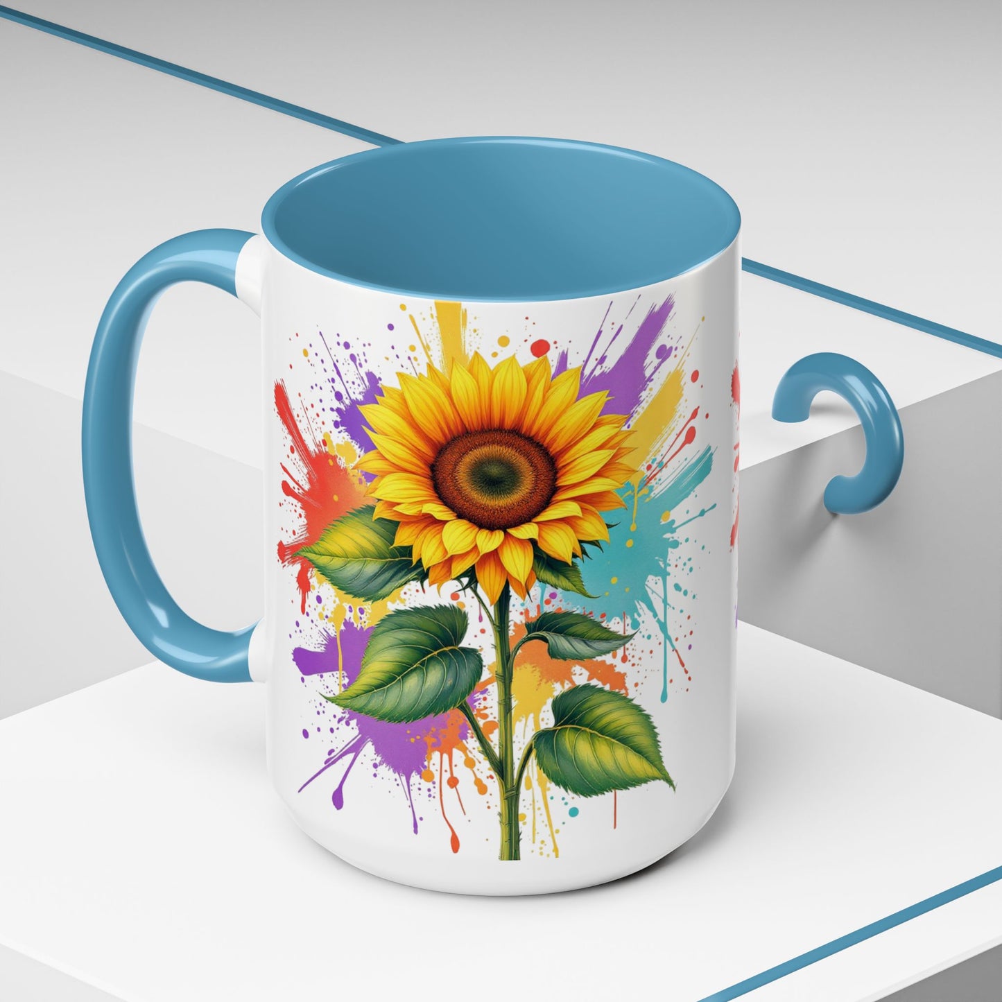 Vibrant Sunflower Coffee Mug, Large 15oz