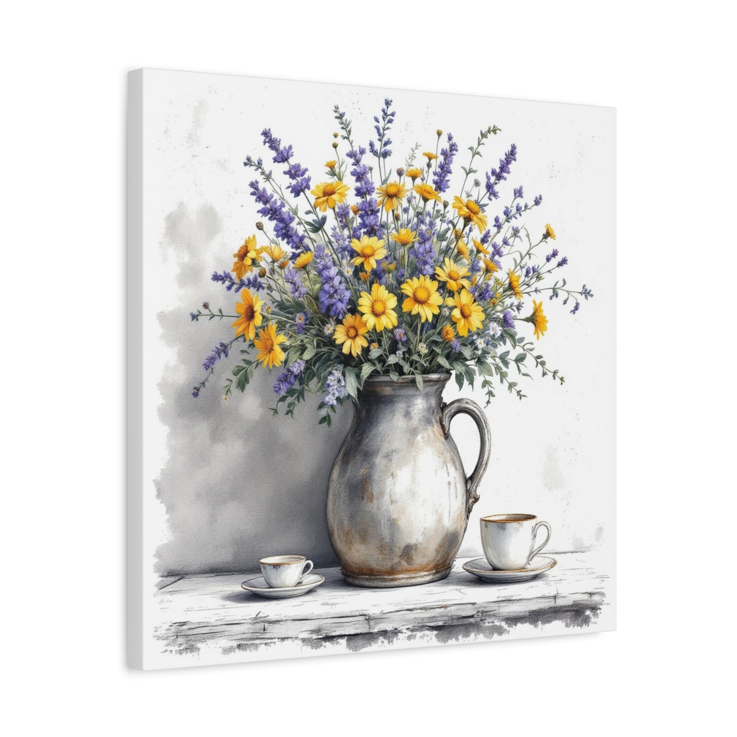 Floral Canvas Wall Art Print, 20” X 20”