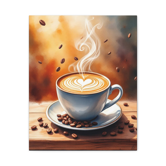 Fresh Brewed Coffee Canvas Wall Art Print,  16” X 20”