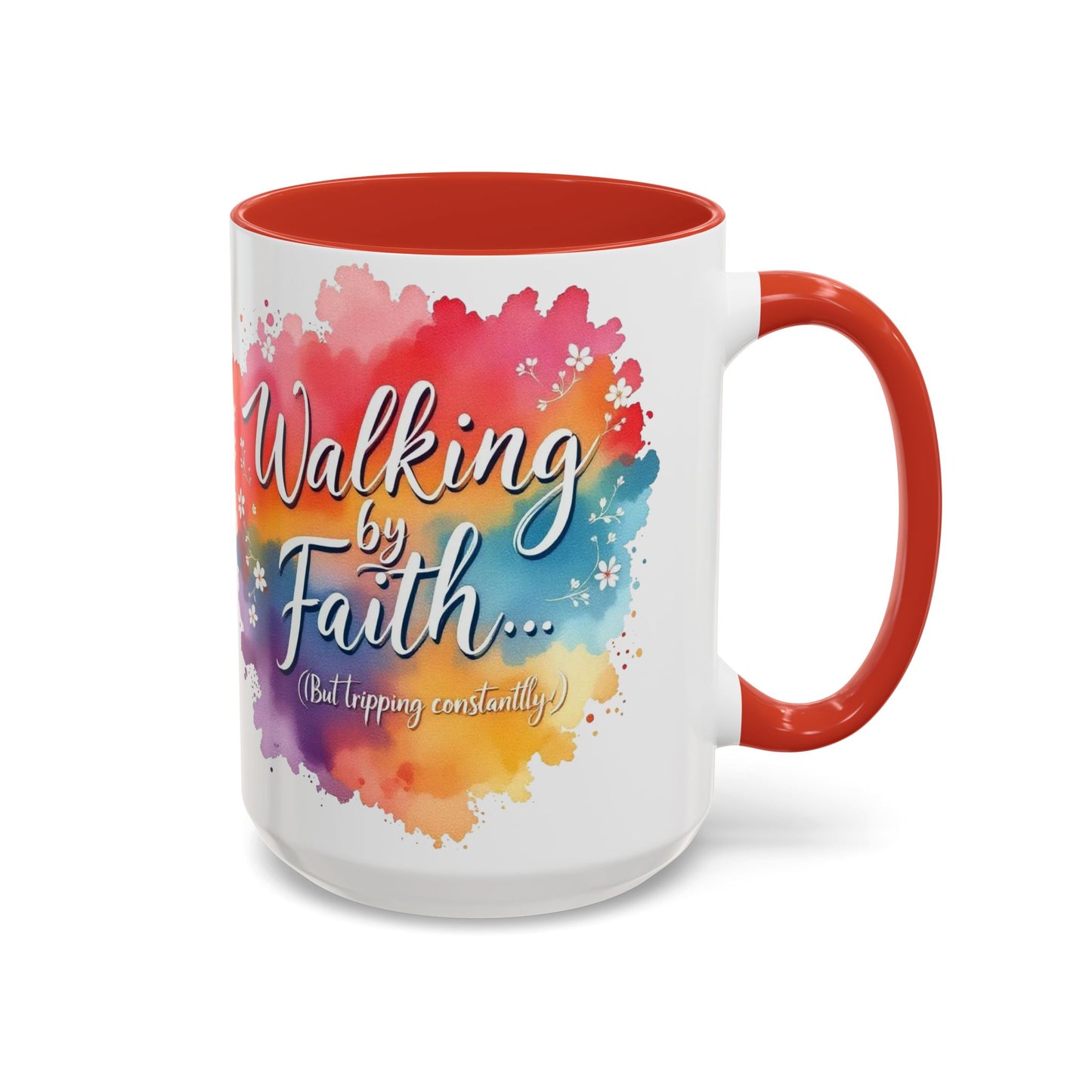 Walking by Faith Coffee Mug, Large 15oz