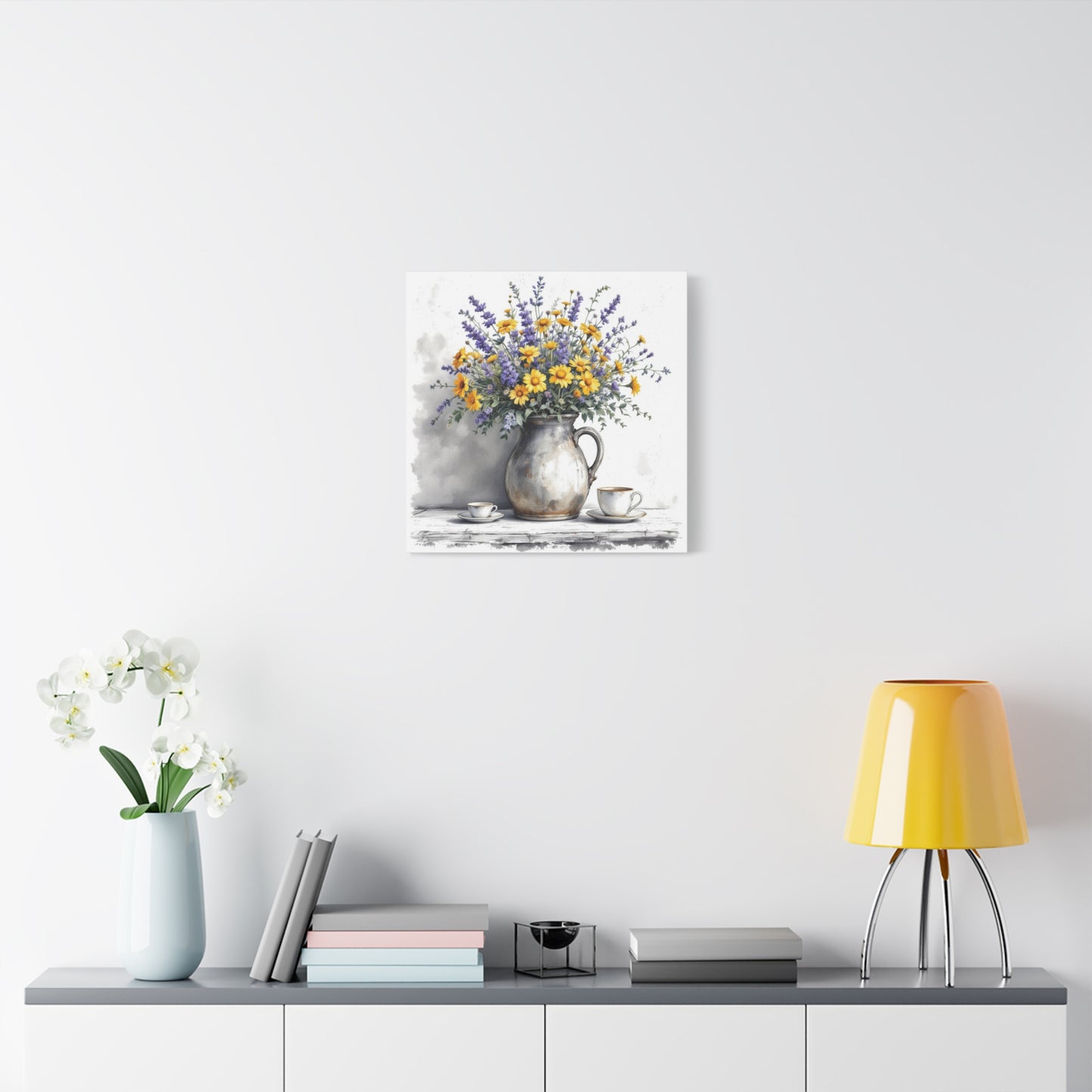 Floral Canvas Wall Art Print, 20” X 20”