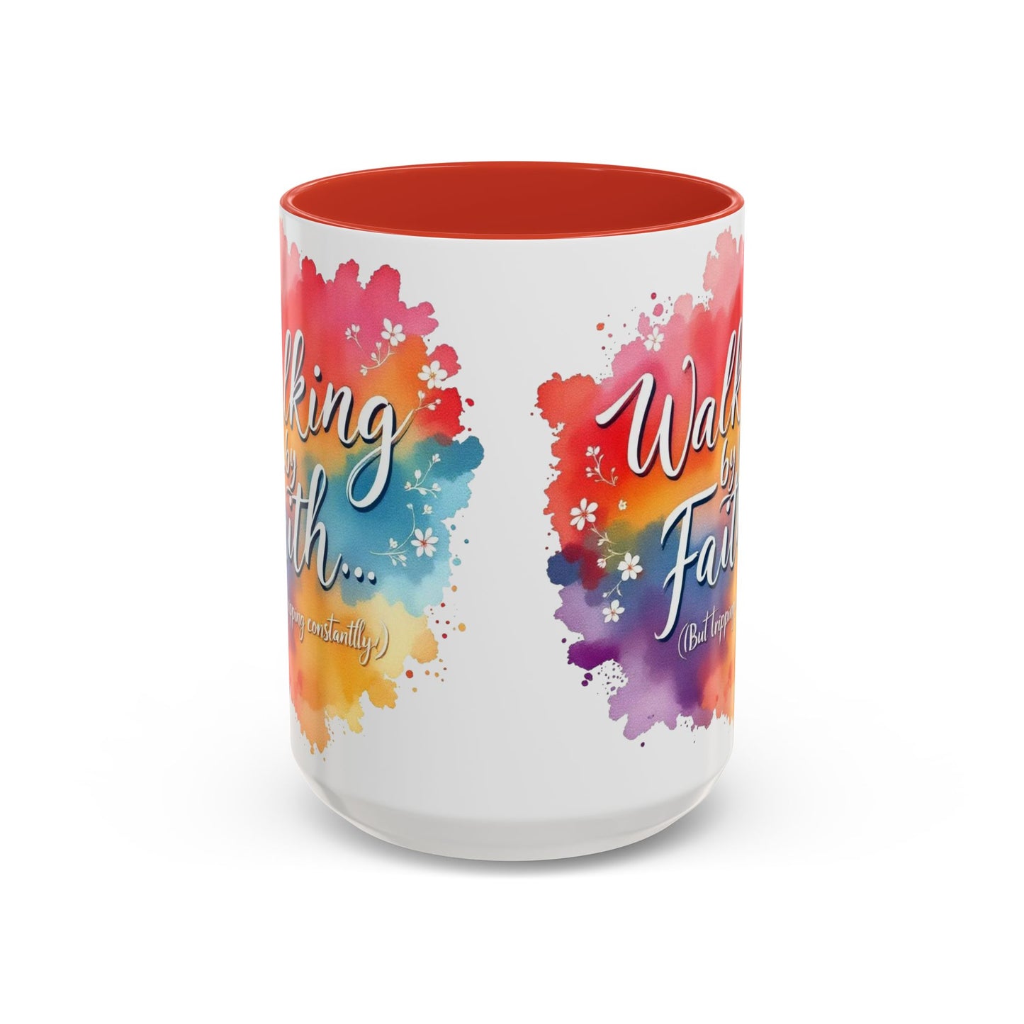 Walking by Faith Coffee Mug, Large 15oz
