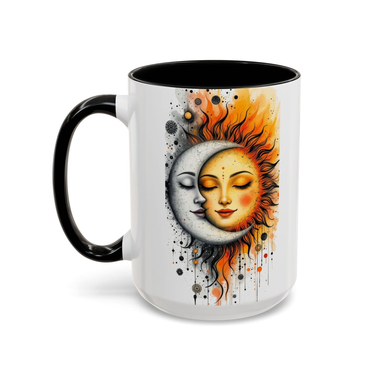 Celestial Sun and Moon Coffee Mug, Large 15oz