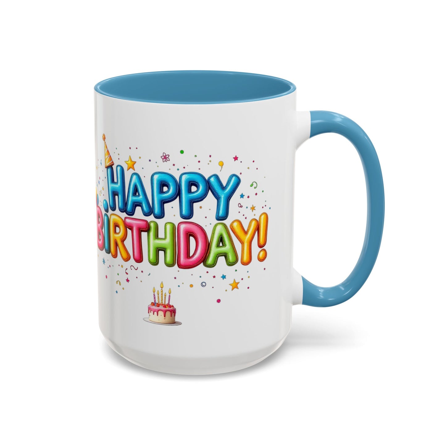 Happy Birthday Coffee Mug, 2 color choices available, Large 15oz