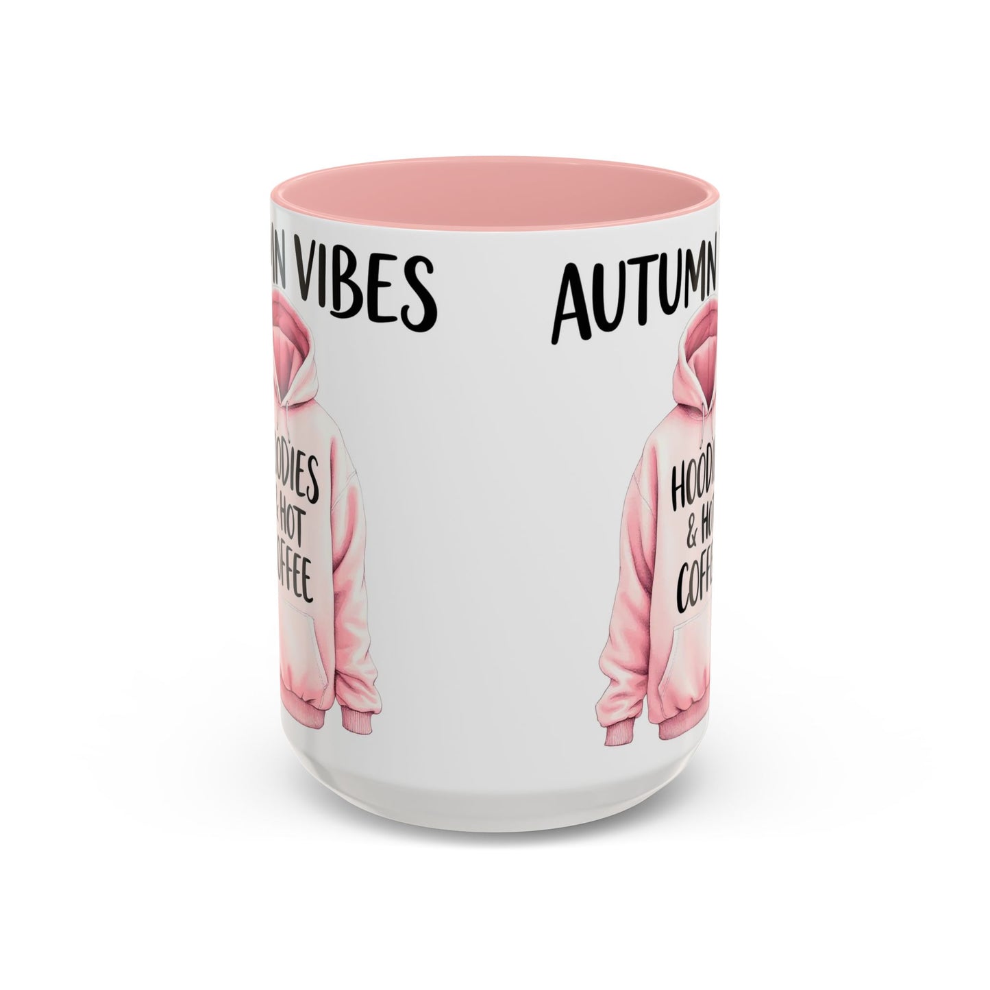 Autumn Vibes Coffee Mug, Hoodies & Hot Coffee, Large 15oz