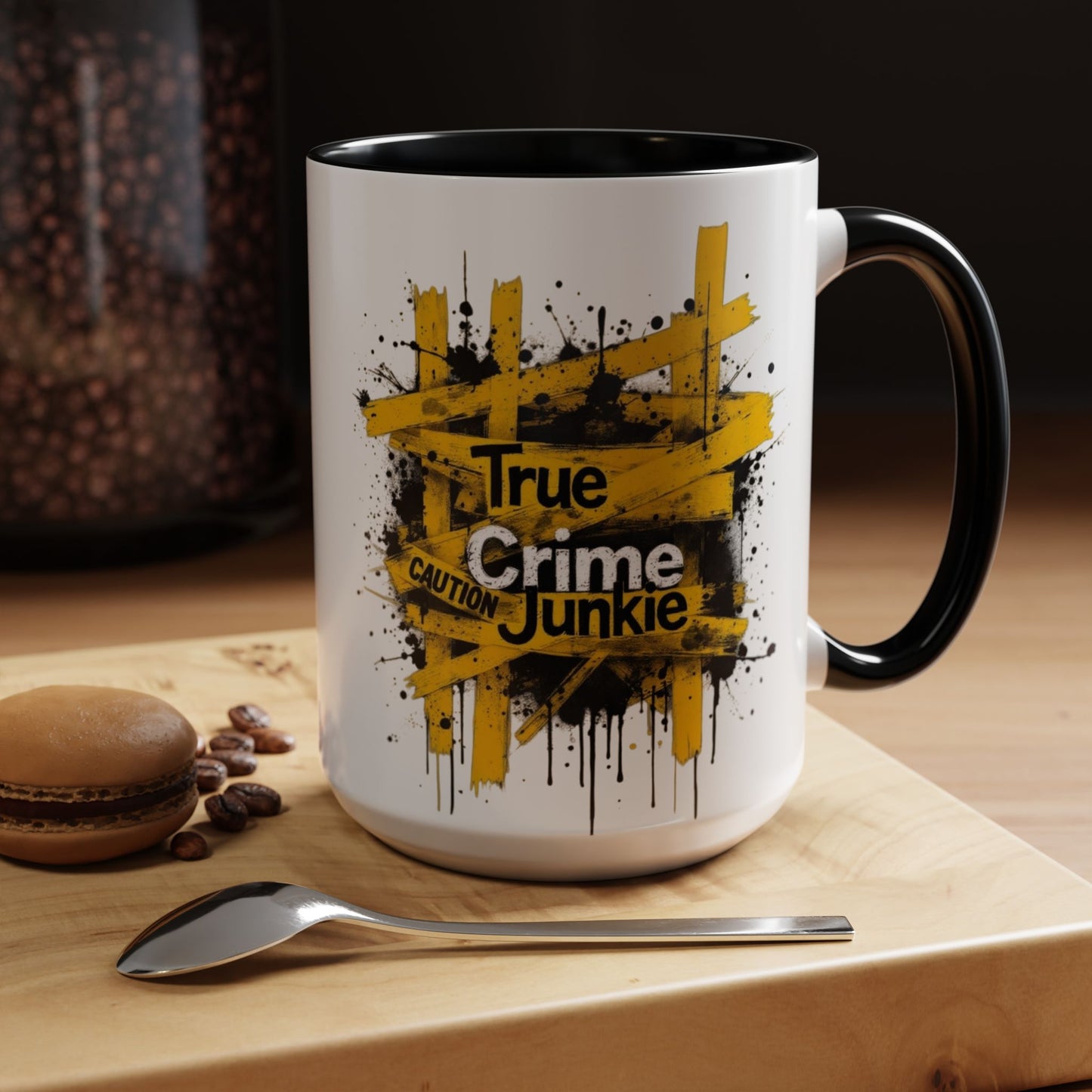 True Crime Junkie Coffee Mug, Large 15oz