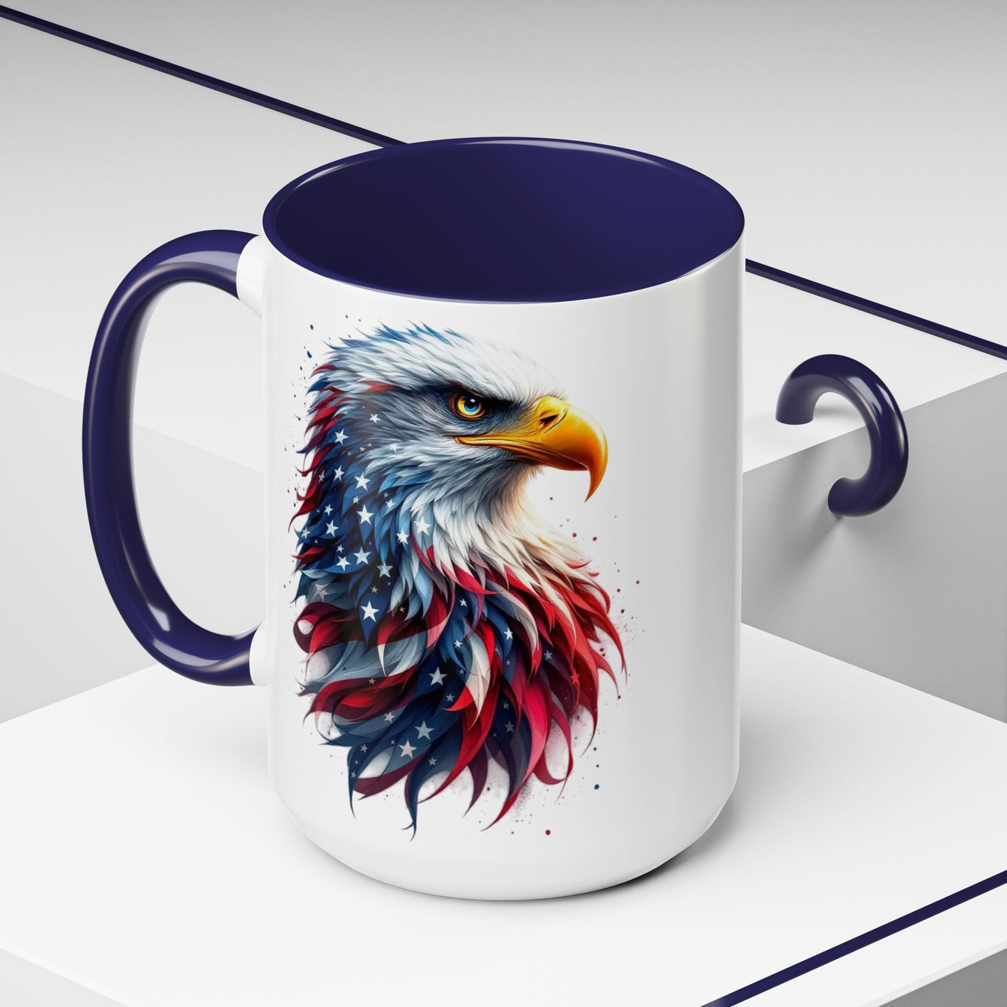 Patriotic Eagle Coffee Mug, Large 15oz