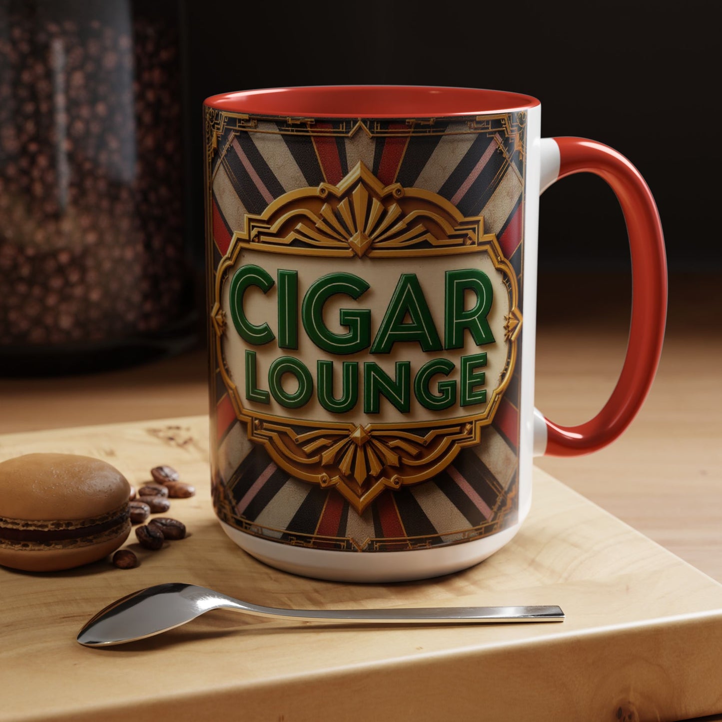 Cigar Lounge Coffee Mug, Large 15oz