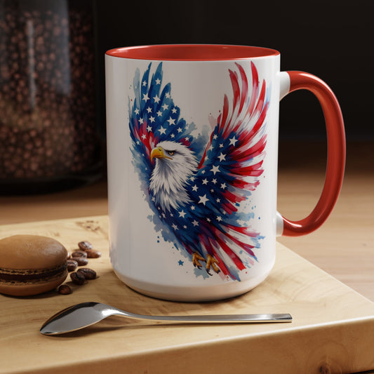 Patriotic Eagle Coffee Mug, Large 15oz