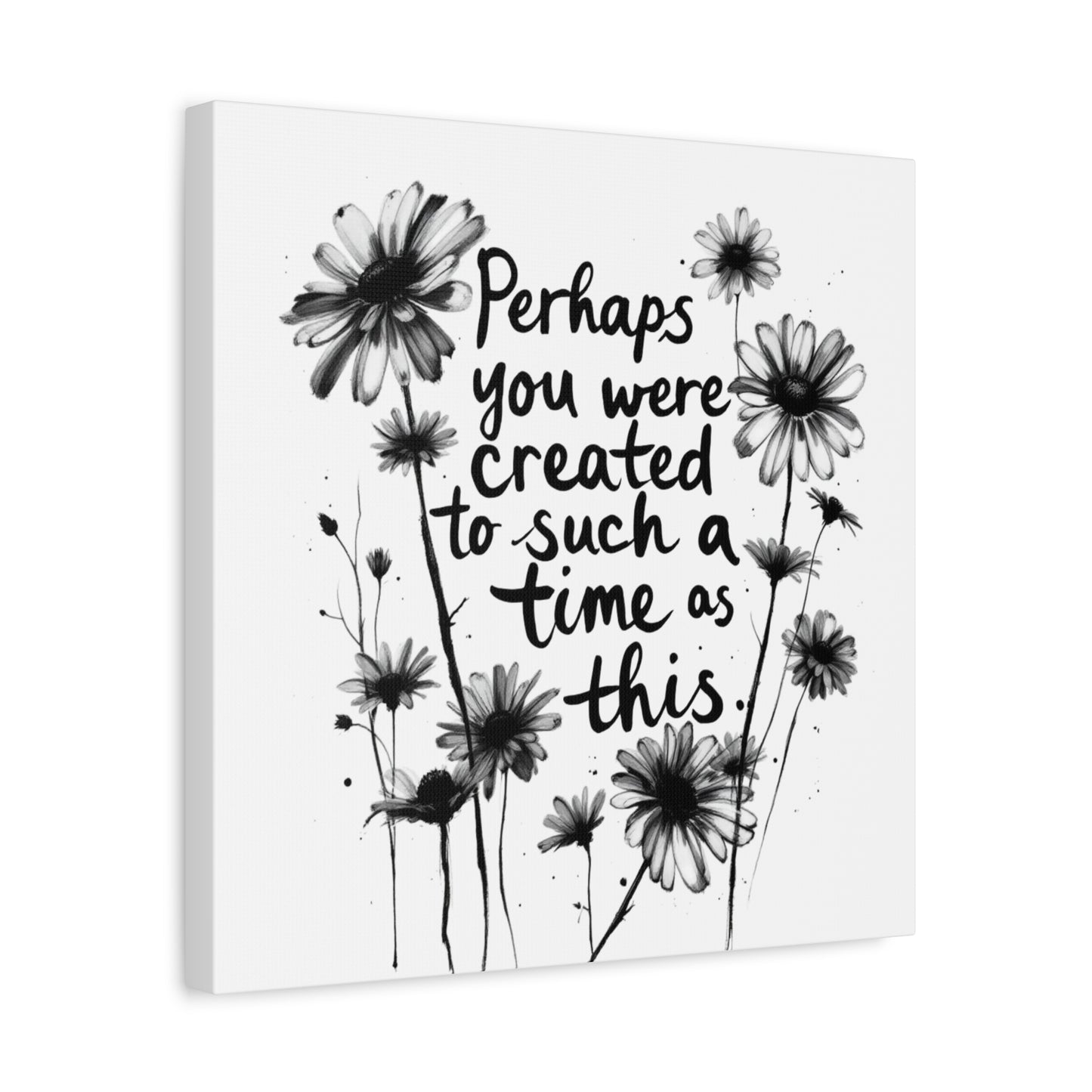 Inspirational Flower Canvas Wall Art Print, 16” X 16”