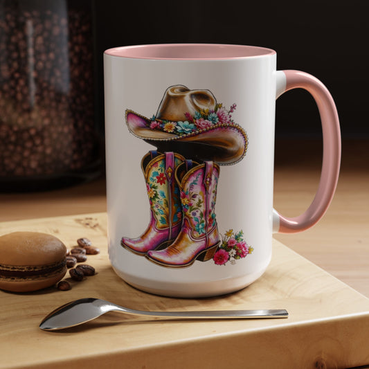 Western Charm Floral Coffee Mug, Large 15oz