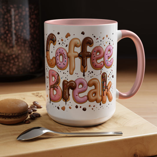Coffee Break Donut Coffee Mug, Large 15oz
