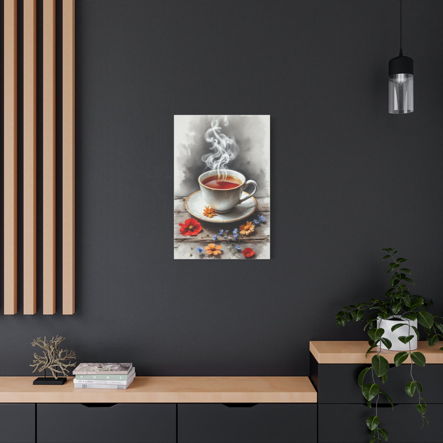 Cozy Tea Time Canvas Wall Art Print, 20” X 30”