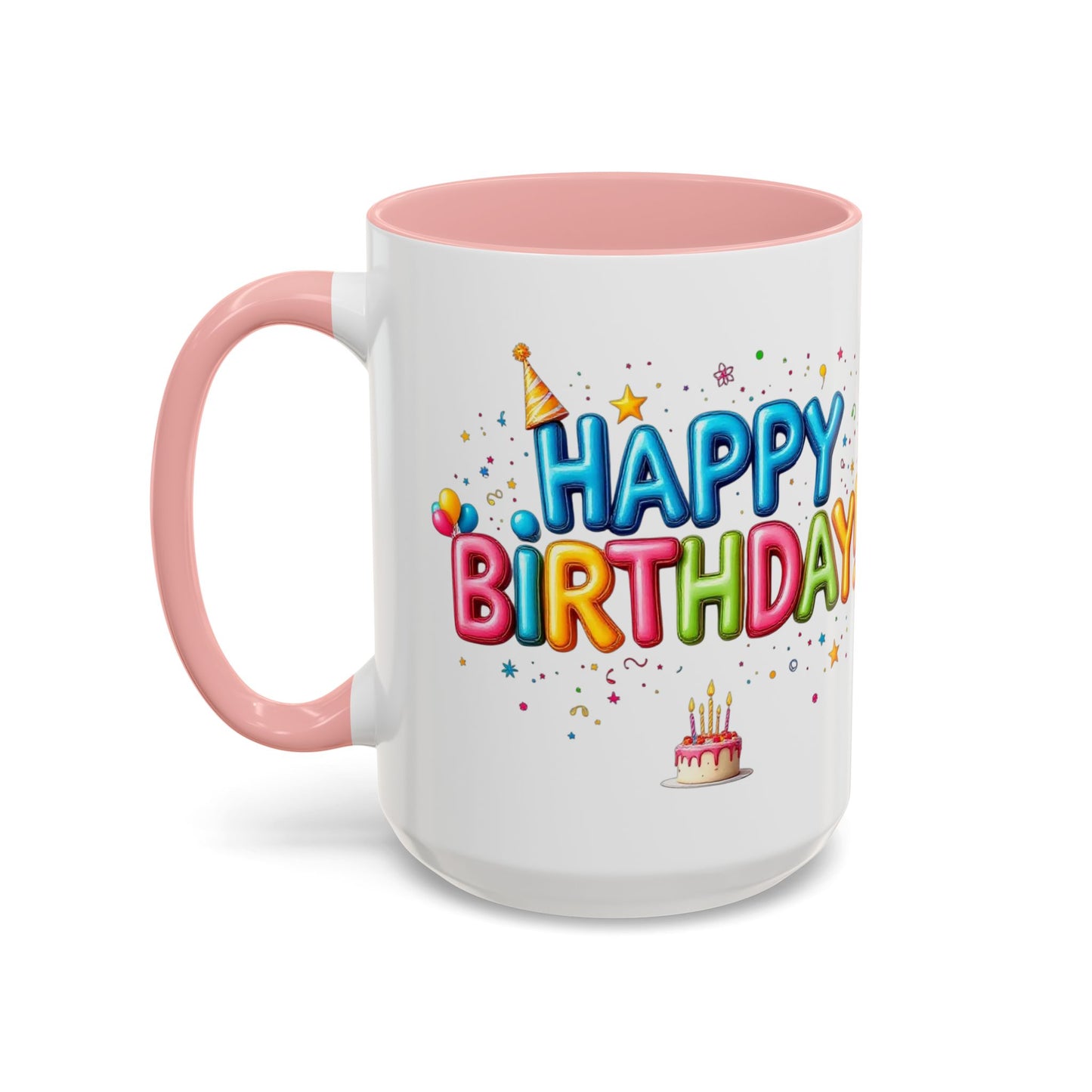 Happy Birthday Coffee Mug, 2 color choices available, Large 15oz