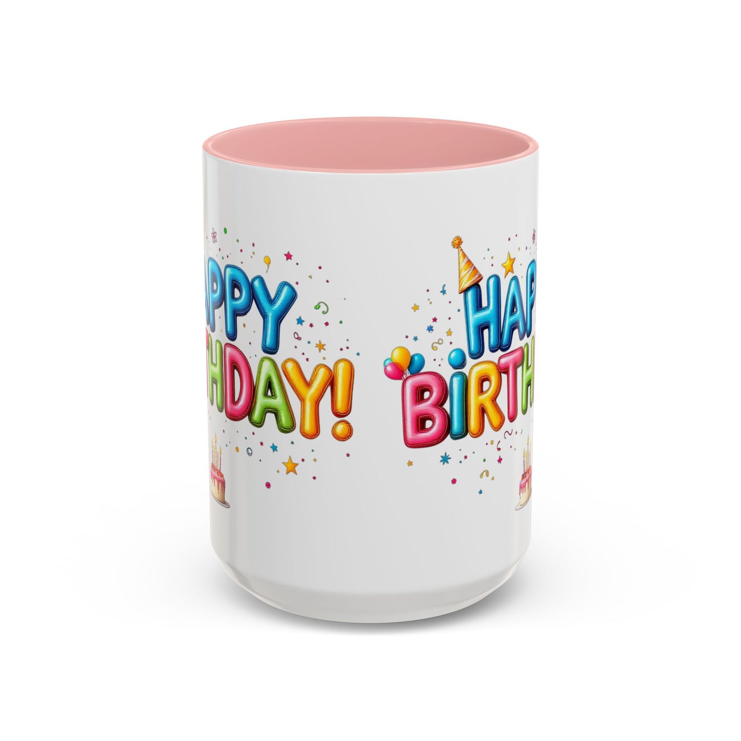 Happy Birthday Coffee Mug, 2 color choices available, Large 15oz