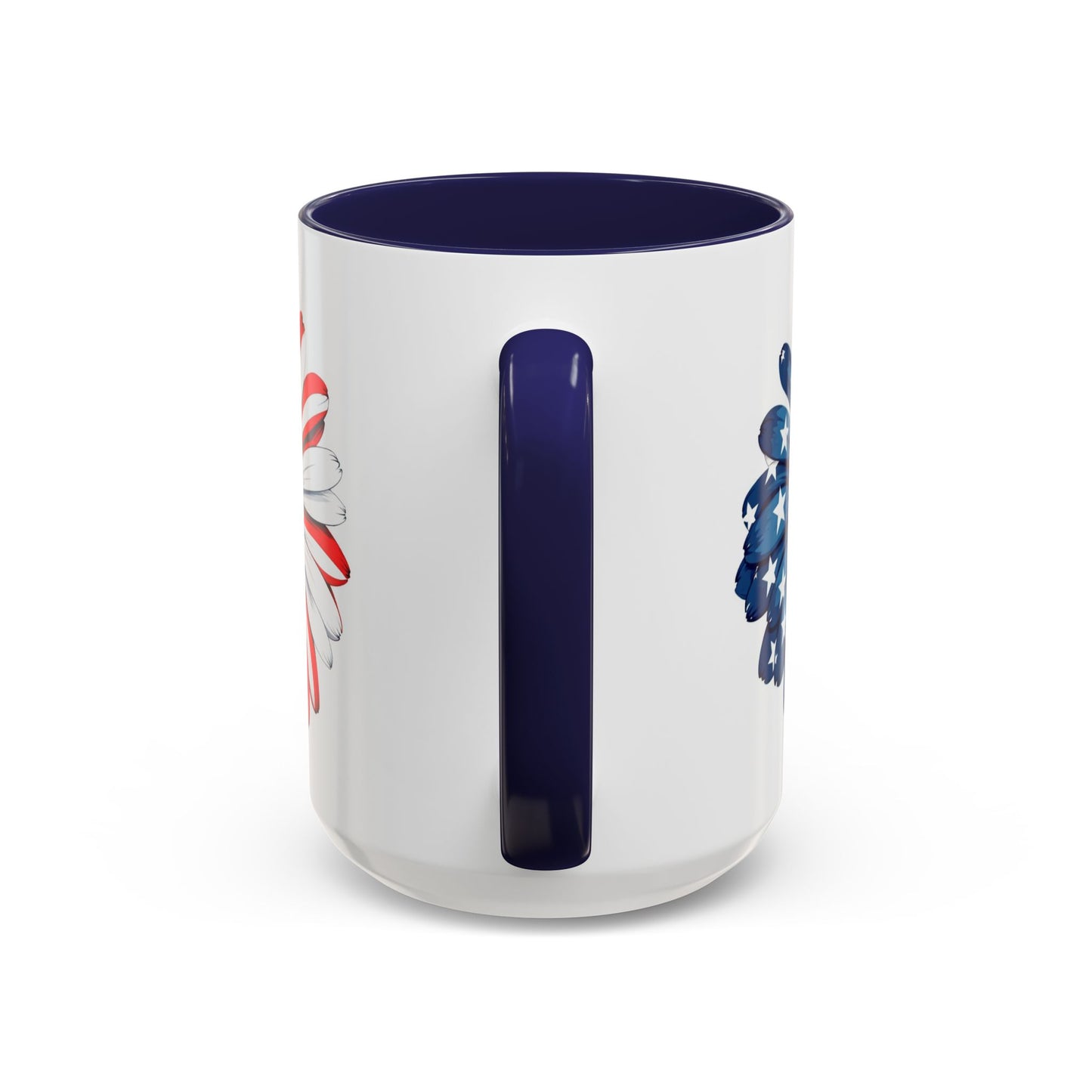 Red, White and Blue Daisy Coffee Mug, Large 15oz